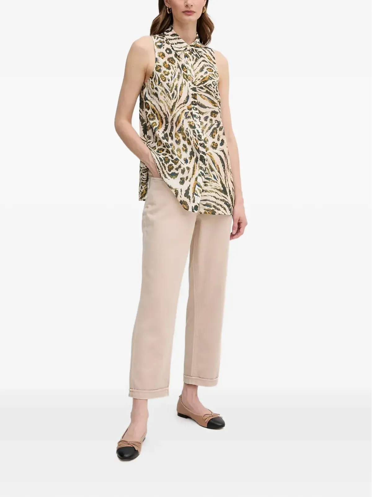 Marc Aurel cuffed trousers - Neutrals - 画像2