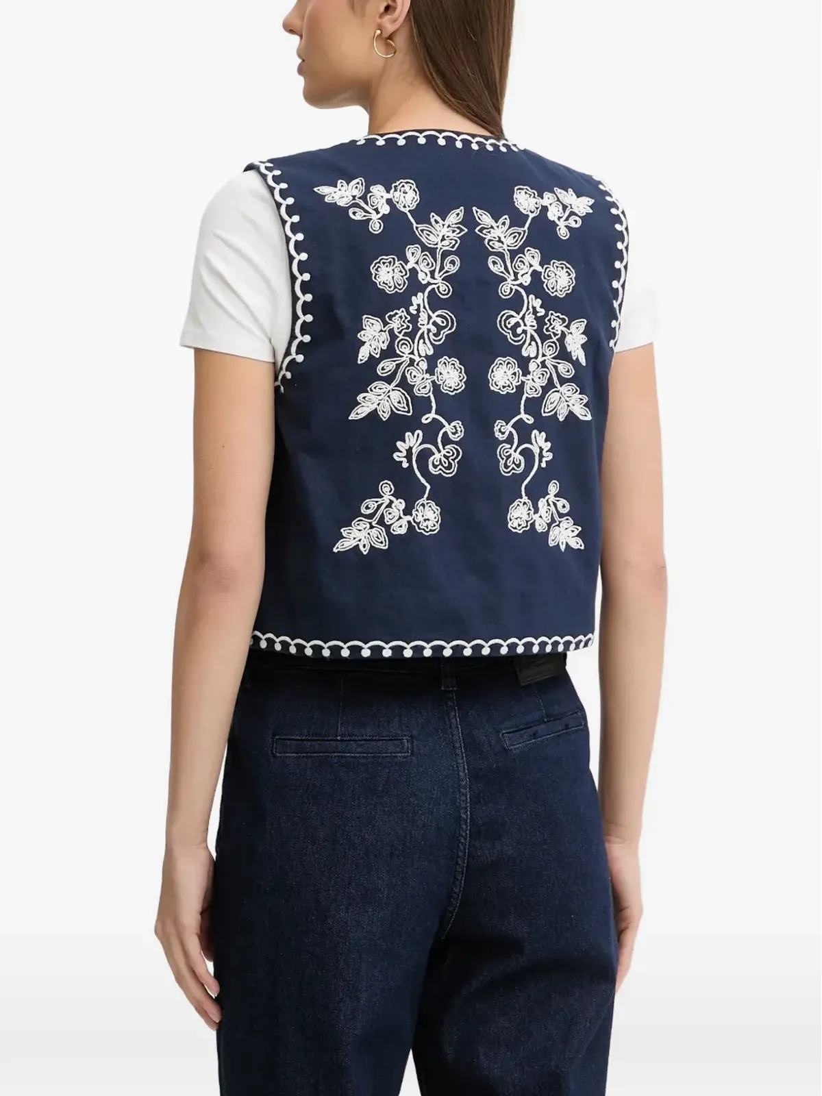 Hoss Intropia 花柄刺繍のベスト - 画像3
