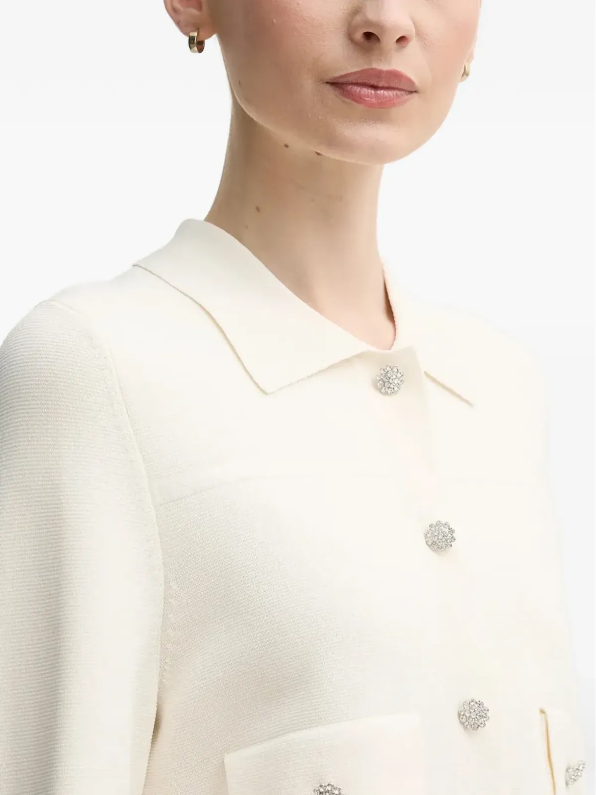 OUI embellished pocket cardigan - White - 画像5