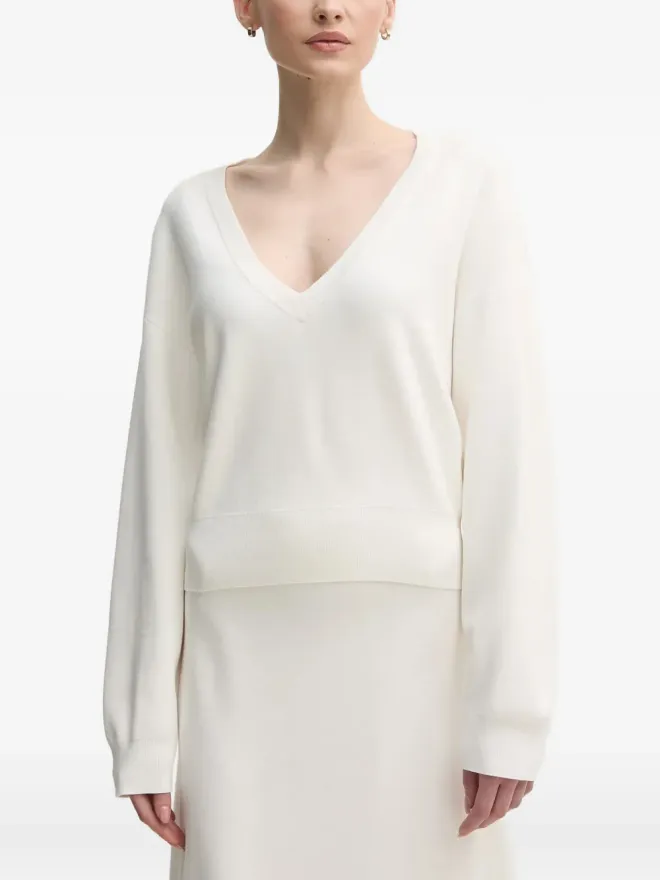 OUI OUI Vネック長袖セーターの商品画像
