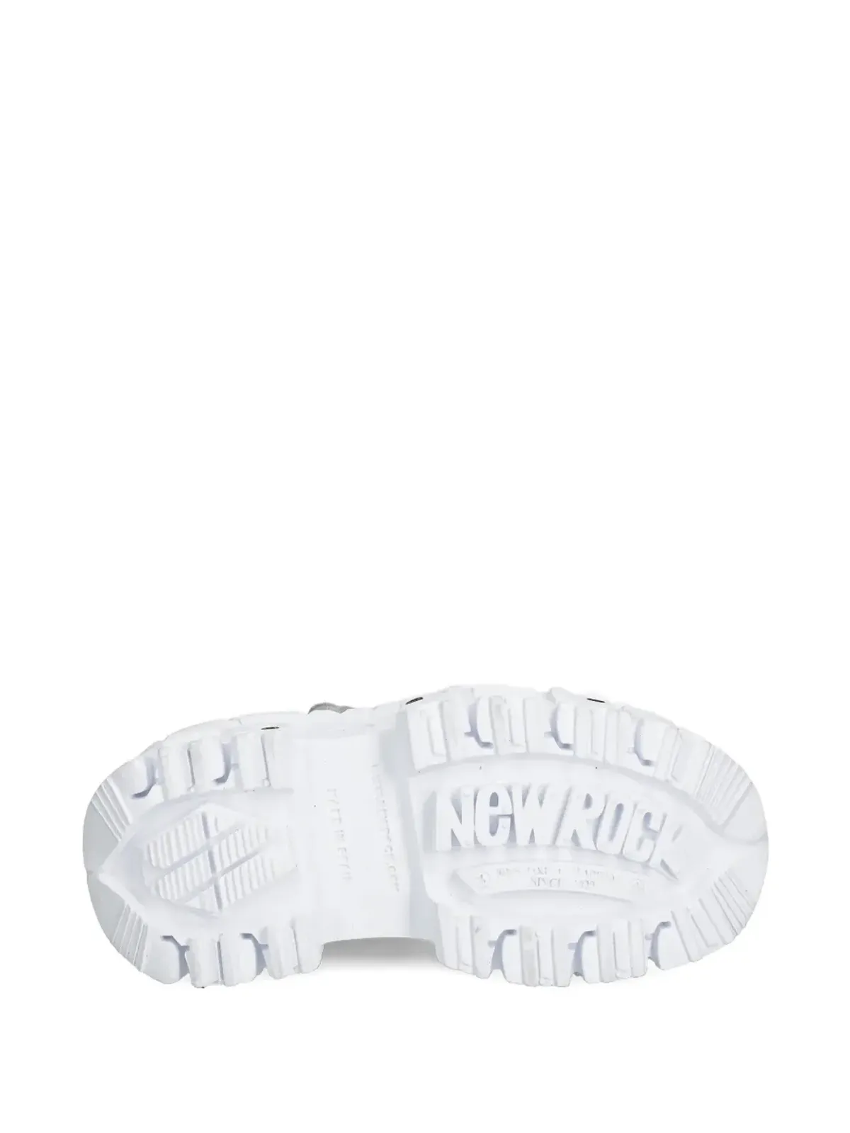 NEW ROCK Pelo Calvas Blanco Plata, Tank Blanco Torn dotted platform sneakers - Grey - 画像5
