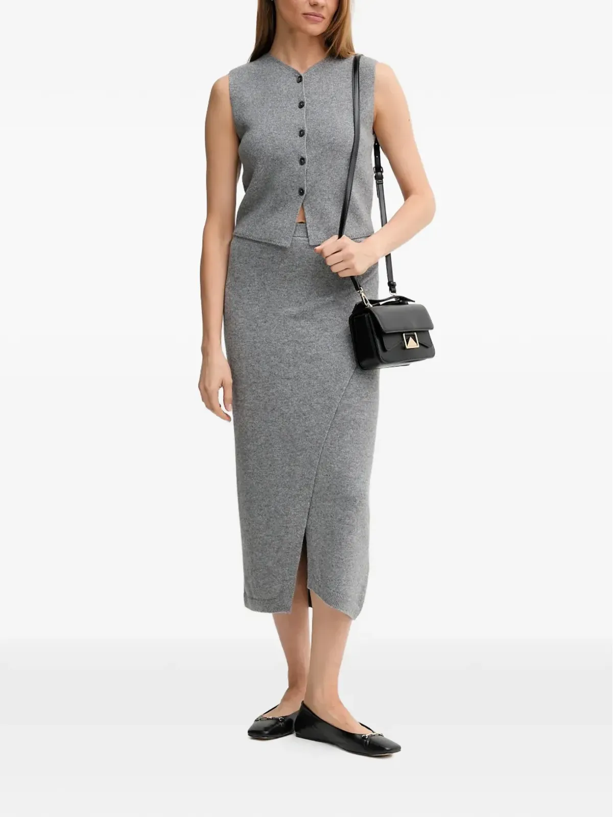 OUI split midi skirt - Grey - 画像2