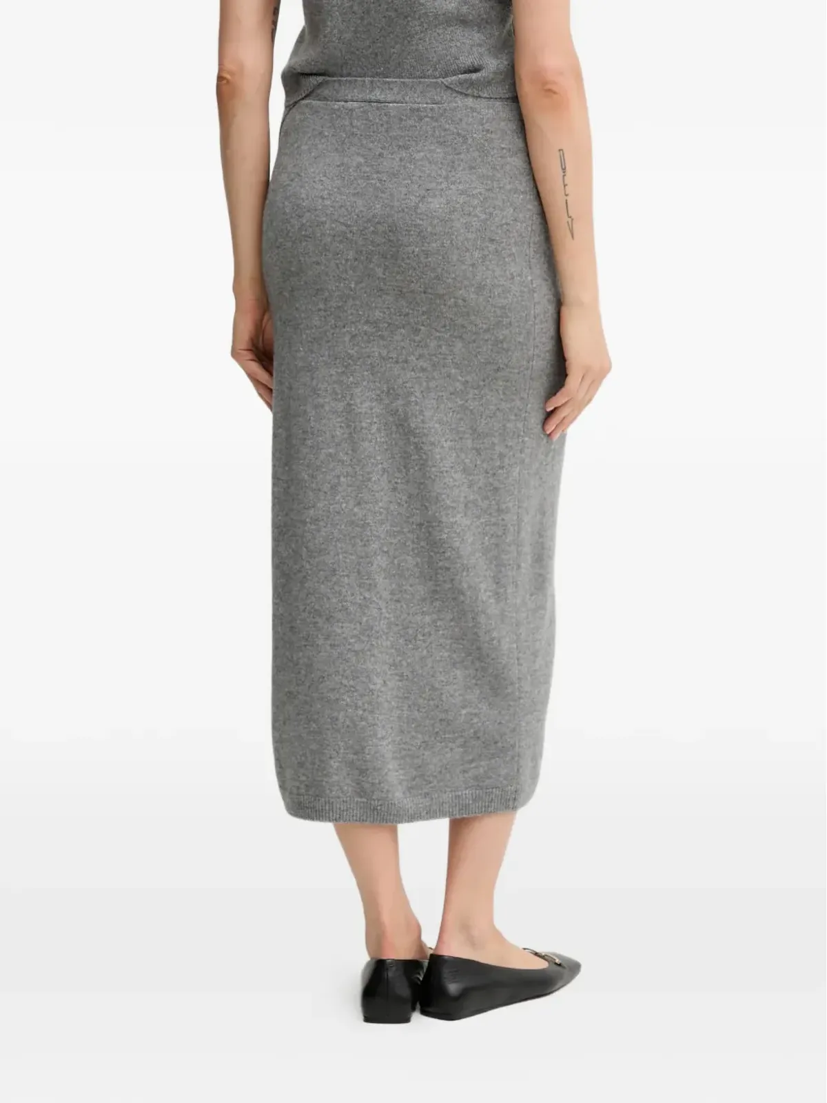 OUI split midi skirt - Grey - 画像3