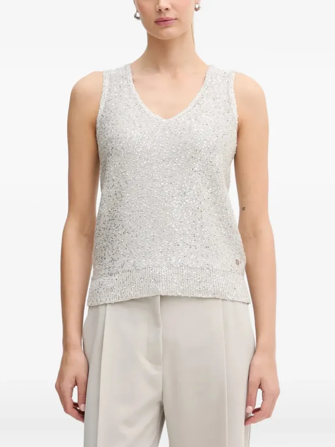 Joseph Ribkoff Joseph Ribkoff スパンコールVネックノースリーブトップの商品画像