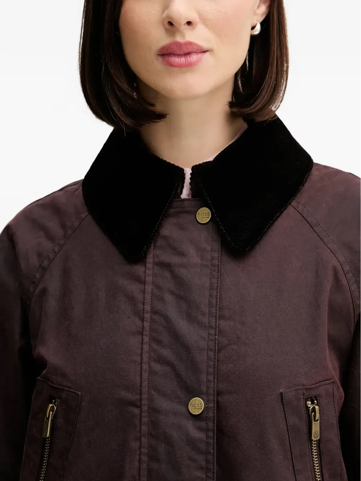 Hoss Intropia ダマリス ボタン付き コーデュロイカラー トレンチコート - 画像4