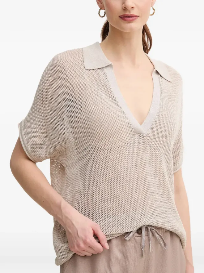 Marc Aurel Marc Aurel メッシュVネックTシャツの商品画像