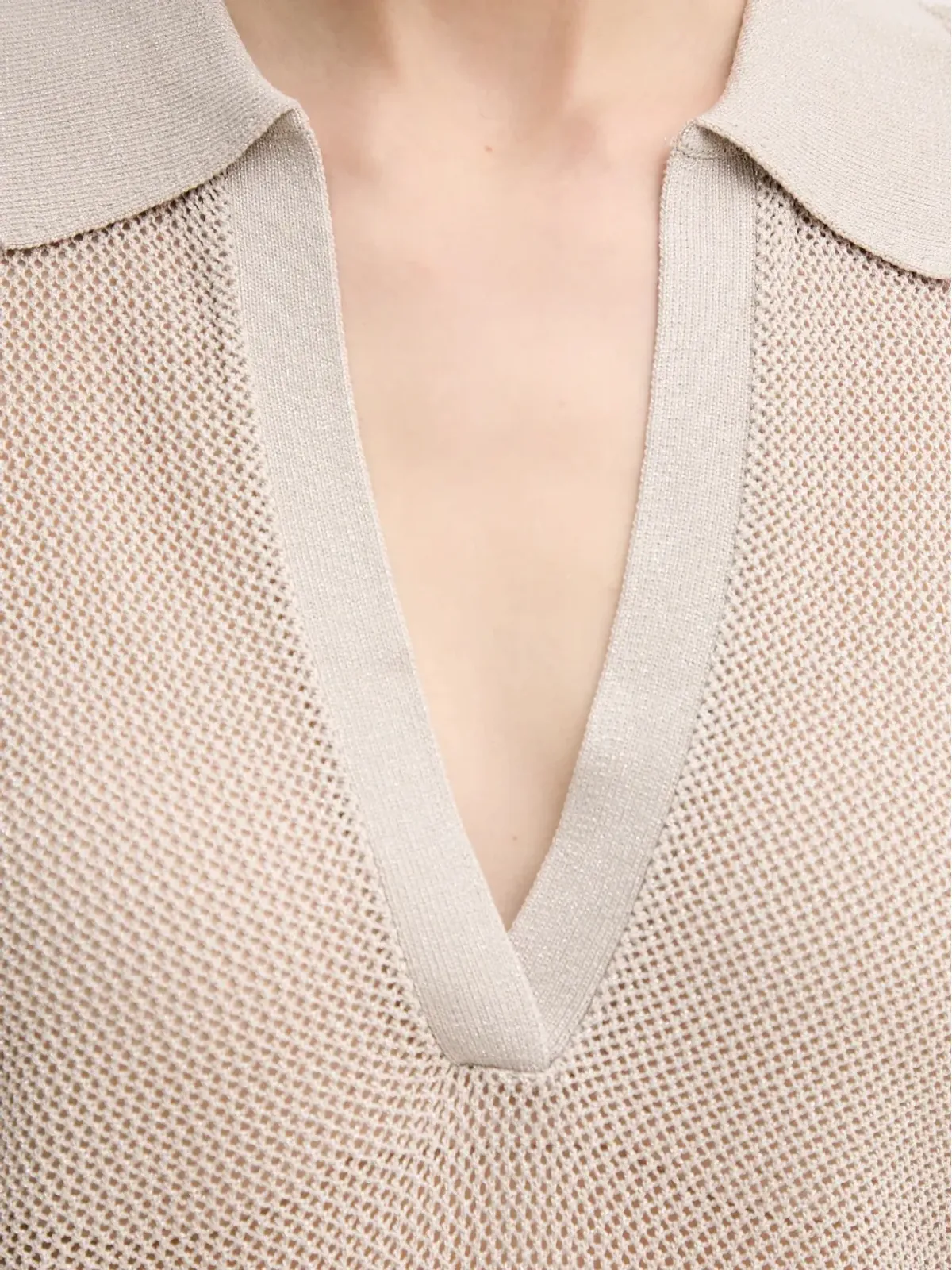 Marc Aurel メッシュVネックTシャツ - 画像4