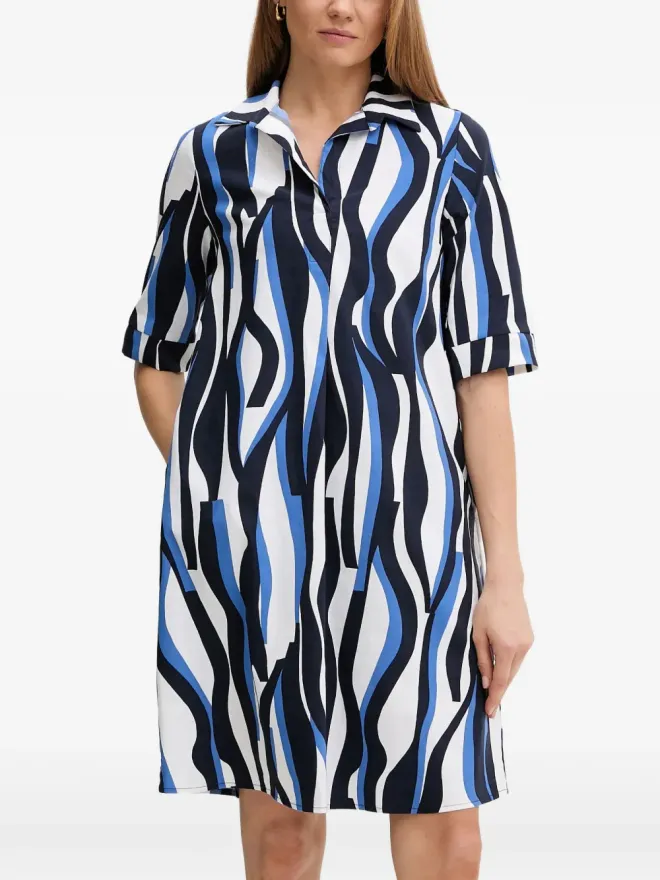 Joseph Ribkoff Joseph Ribkoff アブストラクト柄 襟付きドレスの商品画像