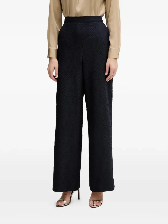 Joseph Ribkoff Joseph Ribkoff テクスチャード ワイドレッグパンツ ブルーの商品画像