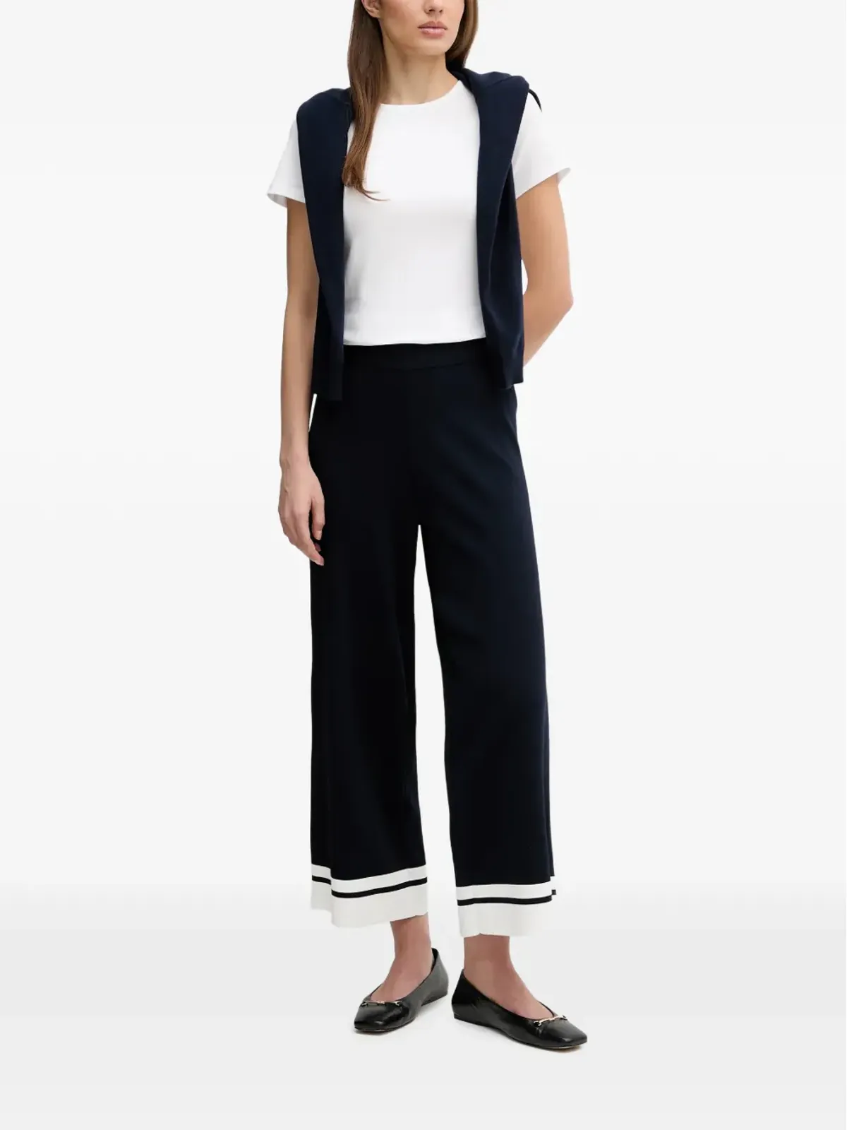 Joseph Ribkoff ストライプ柄クロップドパンツ - 画像2