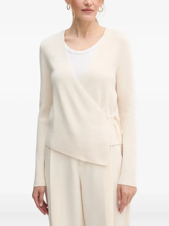 OUI OUI ラップタイ付きカーディガンの商品画像