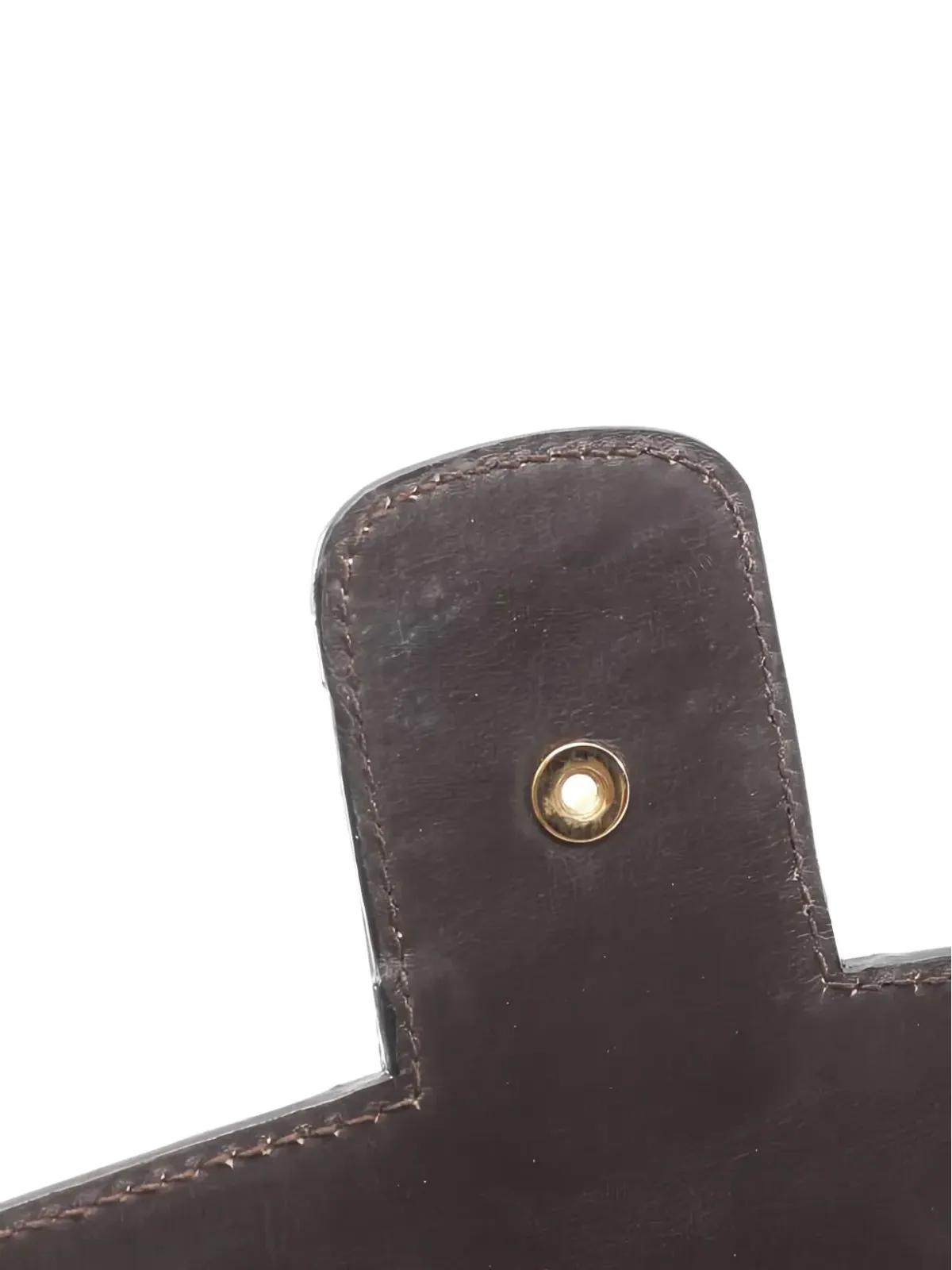 Celine Pre-Owned ホースキャリッジレザー ショルダーバッグ - ブラウン - 画像3