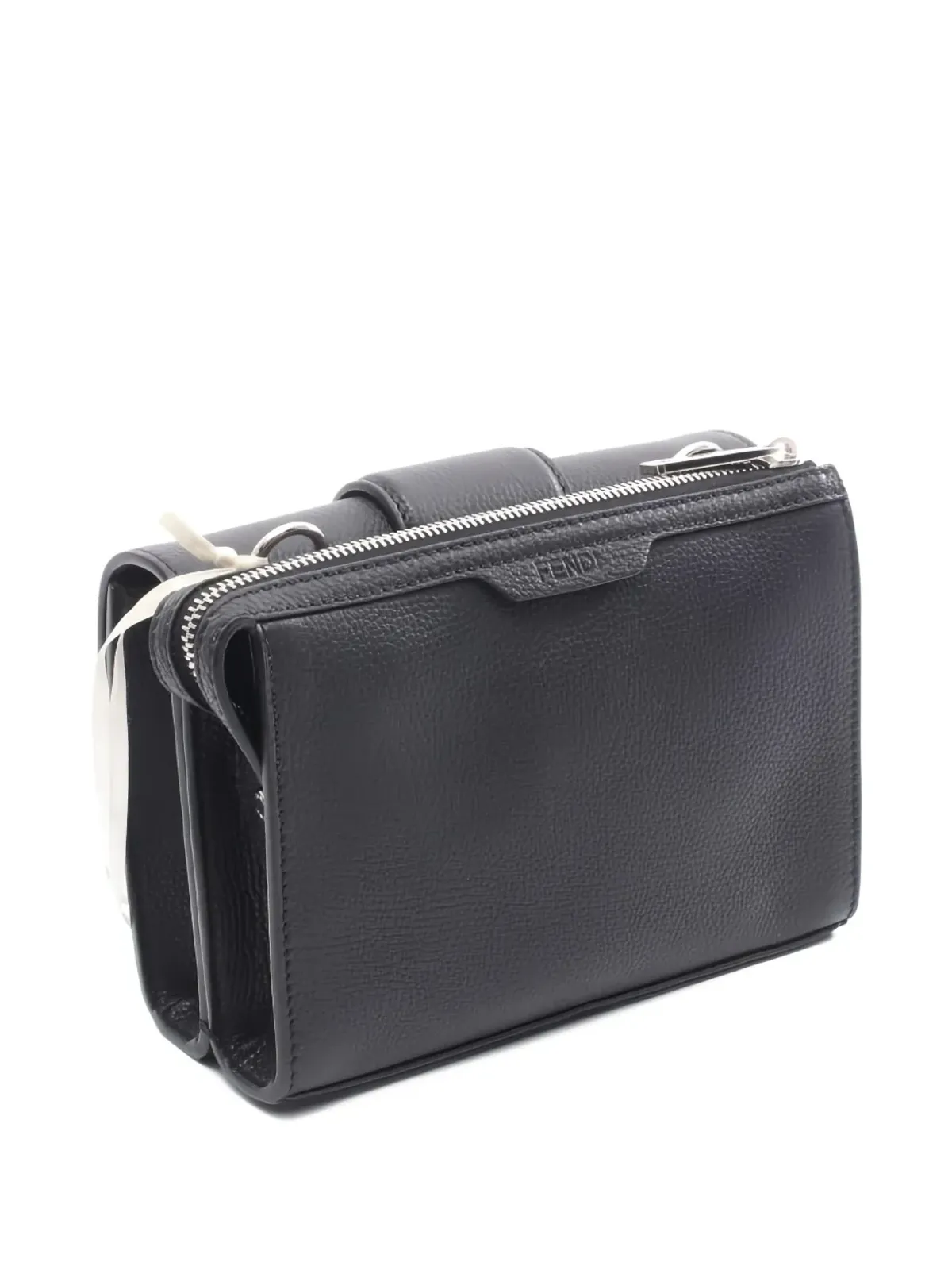 Fendi Pre-Owned ビンテージ ダブルレザー ショルダーバッグ ブラック - 画像2