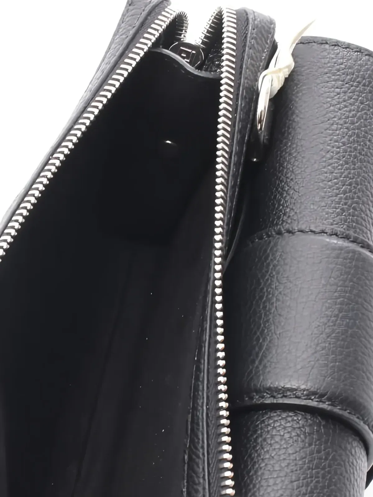 Fendi Pre-Owned ビンテージ ダブルレザー ショルダーバッグ ブラック - 画像3