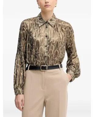 Marc Aurel snake-print shirt - Neutrals - サムネイル1