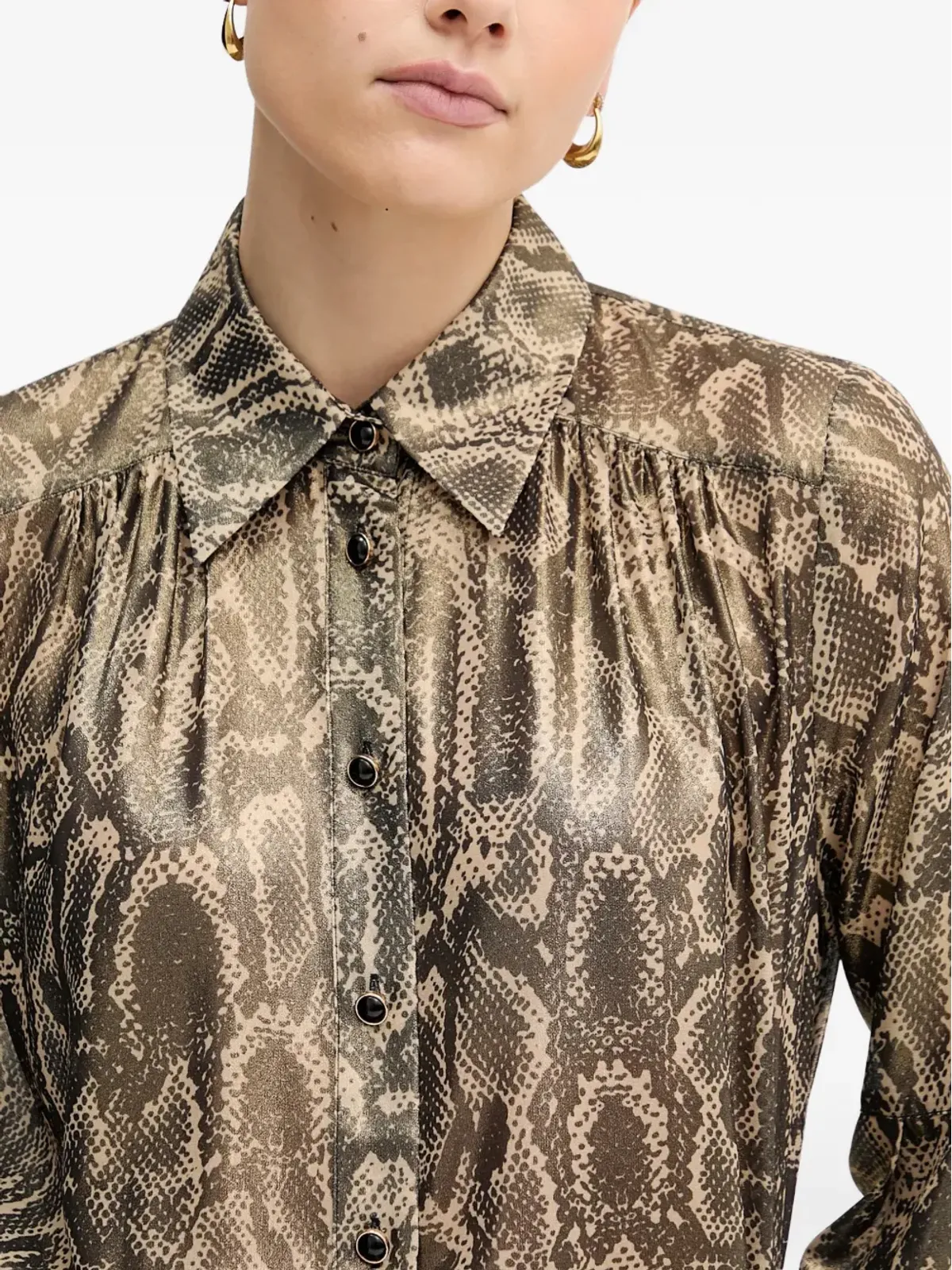Marc Aurel snake-print shirt - Neutrals - 画像4