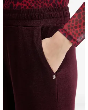 Marc Aurel エラスティケーテッド・ワイドレッグパンツ レッド - サムネイル4