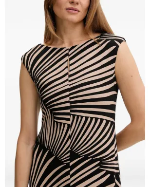 Joseph Ribkoff patterned midi dress - Black - サムネイル4