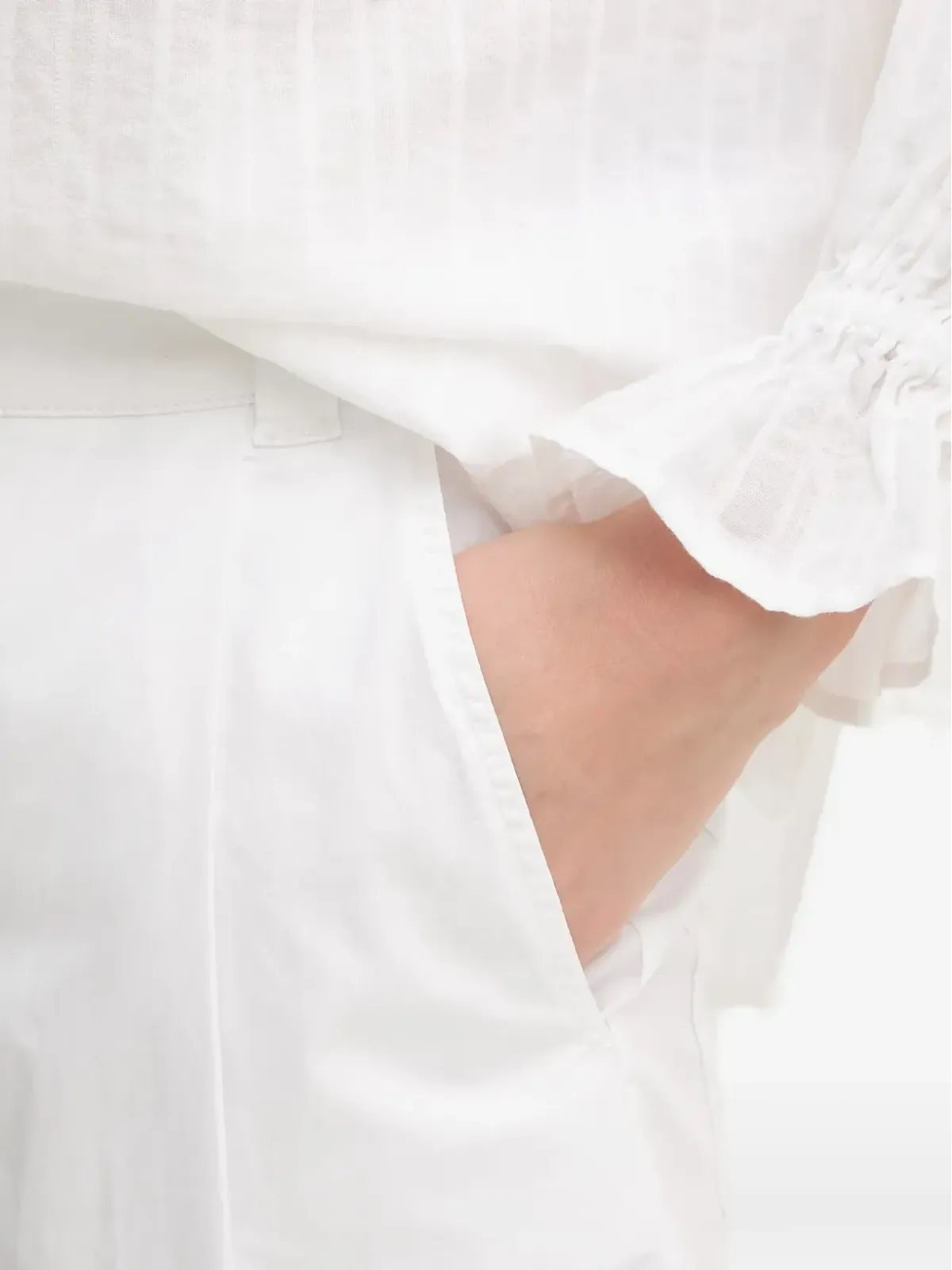 Marc Aurel cuffed pleated shorts - White - 画像4