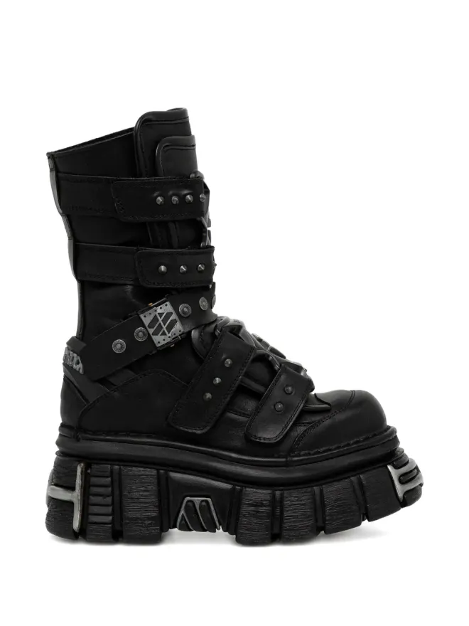 NEW ROCK NEW ROCK バックル付きスタッズブーツの商品画像