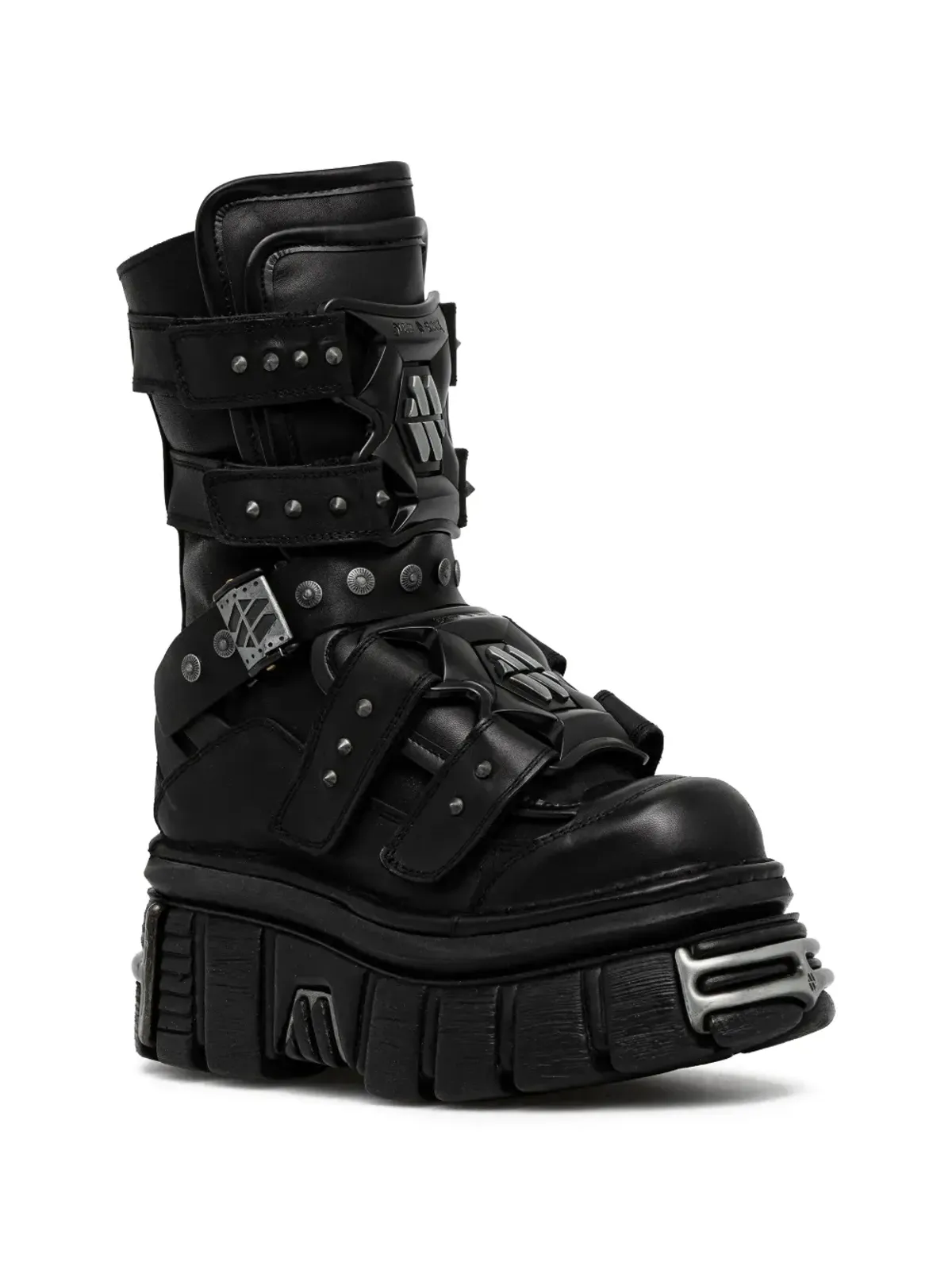 NEW ROCK バックル付きスタッズブーツ - 画像2