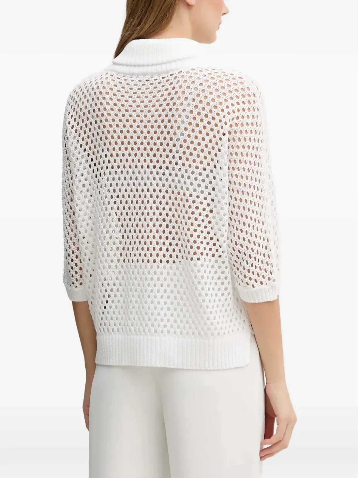 Joseph Ribkoff ジップメッシュポロトップ - 画像3