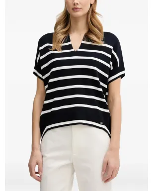 Joseph Ribkoff ストライプVネックTシャツ - サムネイル1