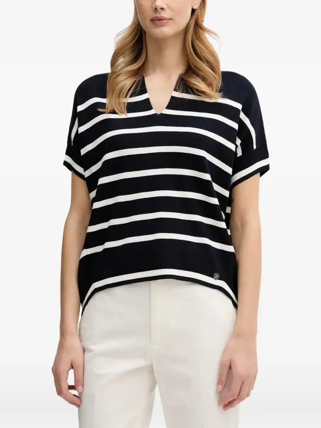 Joseph Ribkoff Joseph Ribkoff ストライプVネックTシャツの商品画像