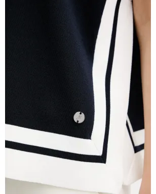 Joseph Ribkoff collared striped top - Blue - サムネイル5