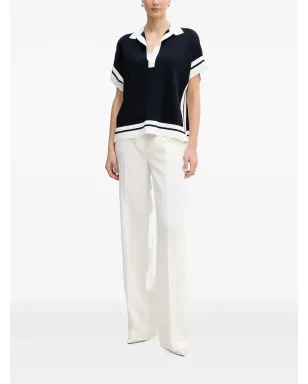 Joseph Ribkoff collared striped top - Blue - サムネイル2
