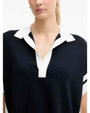 Joseph Ribkoff collared striped top - Blue - サムネイル4