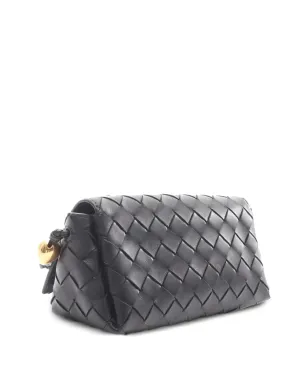 Bottega Veneta Pre-Owned 1910sイントレチャート風レザーショルダーバッグ - ブラック - サムネイル2