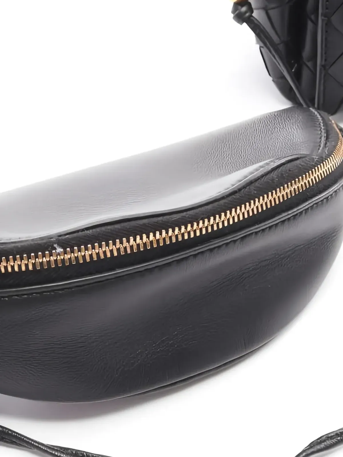 Bottega Veneta Pre-Owned 1910sイントレチャート風レザーショルダーバッグ - ブラック - 画像3