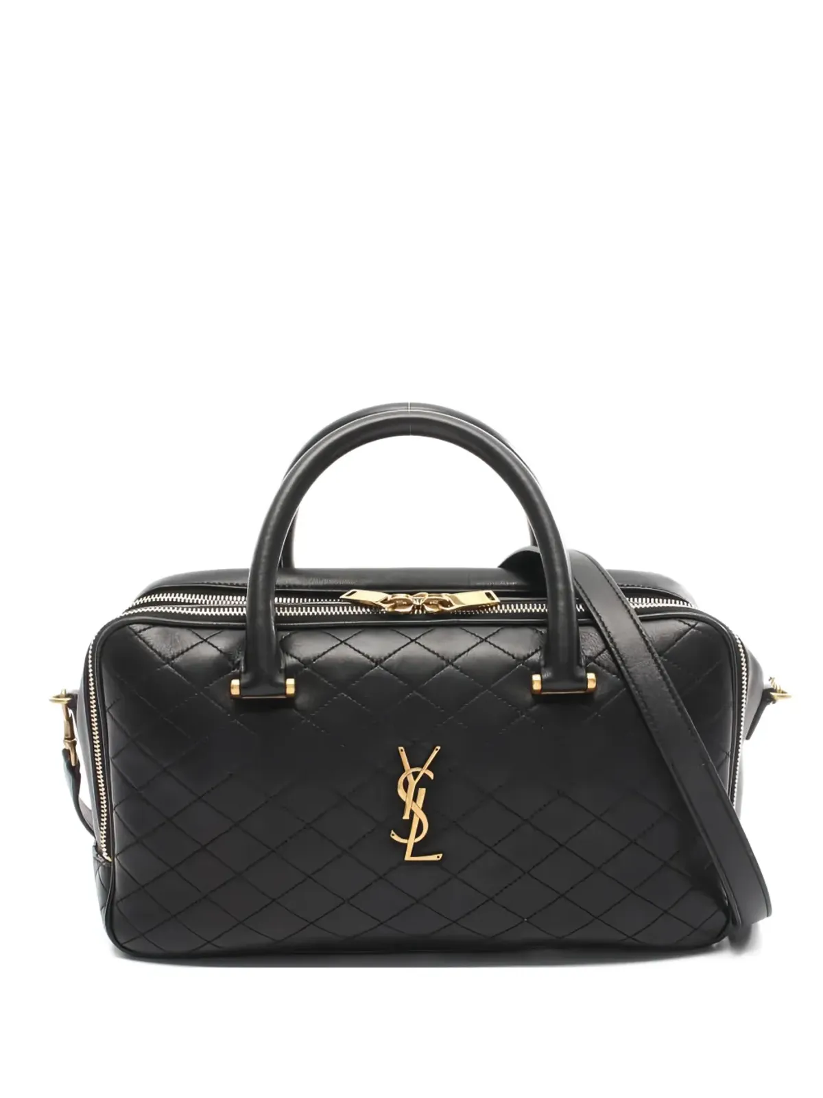 Saint Laurent Pre-Owned ダッフル型キルテッドレザートート - 画像1