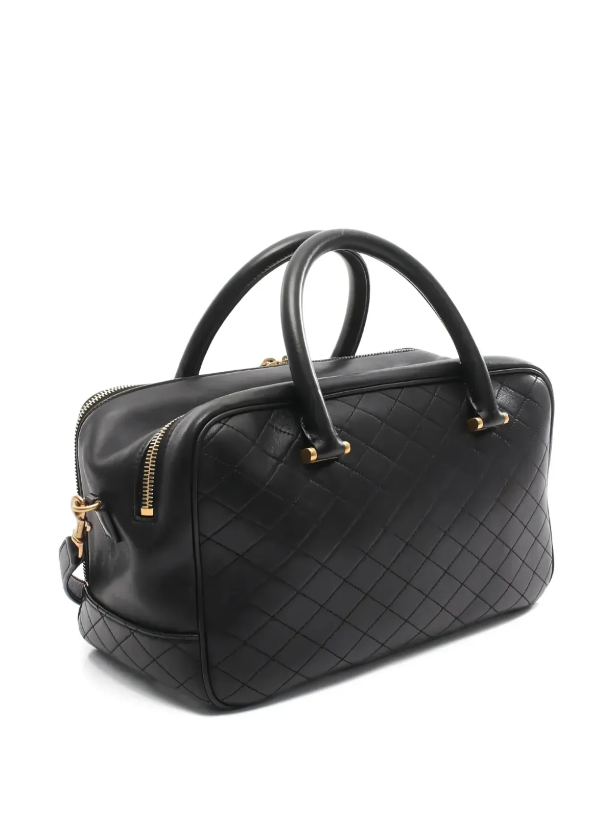 Saint Laurent Pre-Owned ダッフル型キルテッドレザートート - 画像2