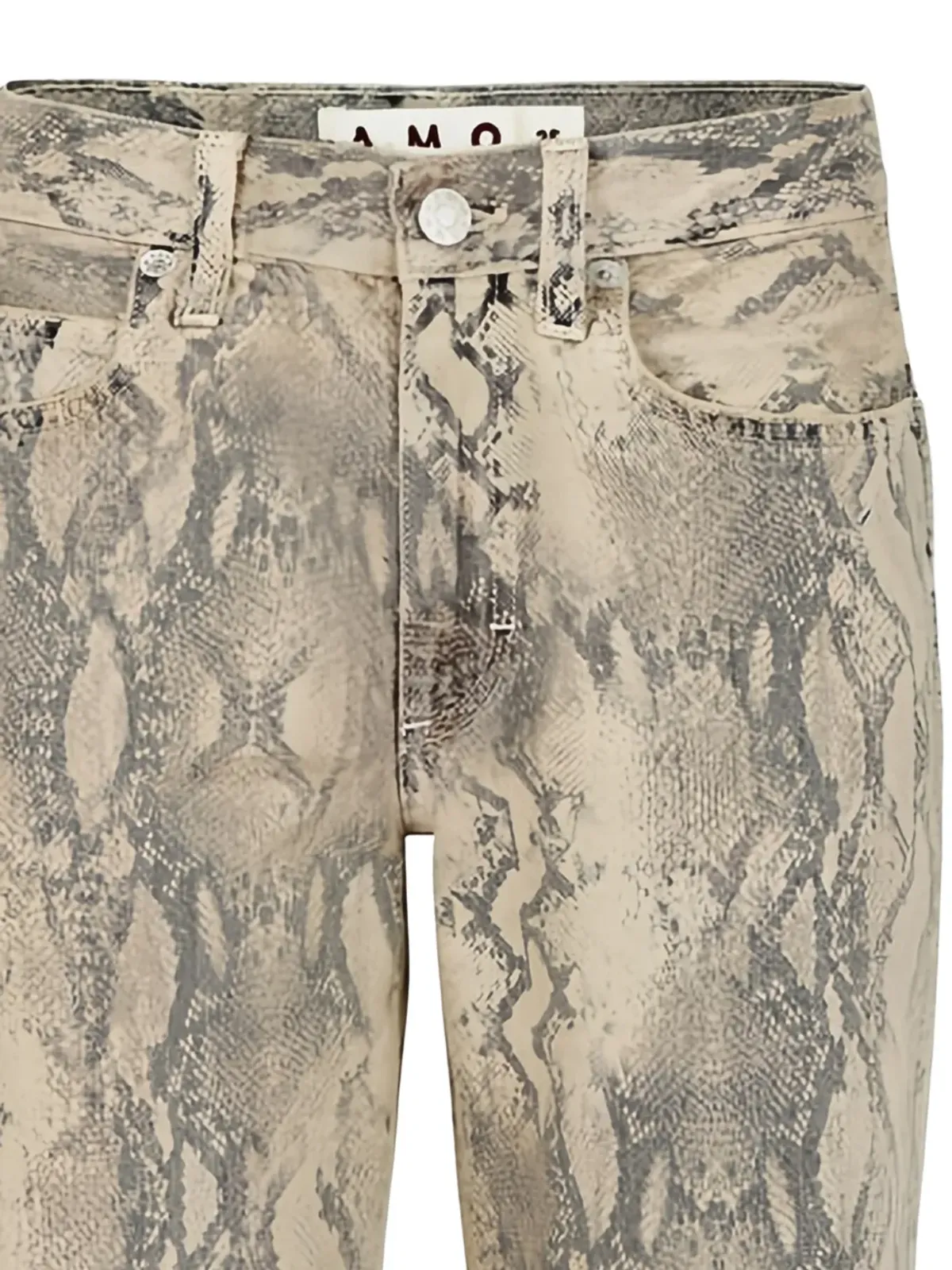 AMO Billie snakeskin-print jeans - Neutrals - 画像2