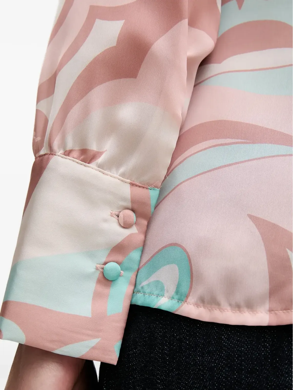 Gaudi ピンクのフリル柄シャツ - 画像5
