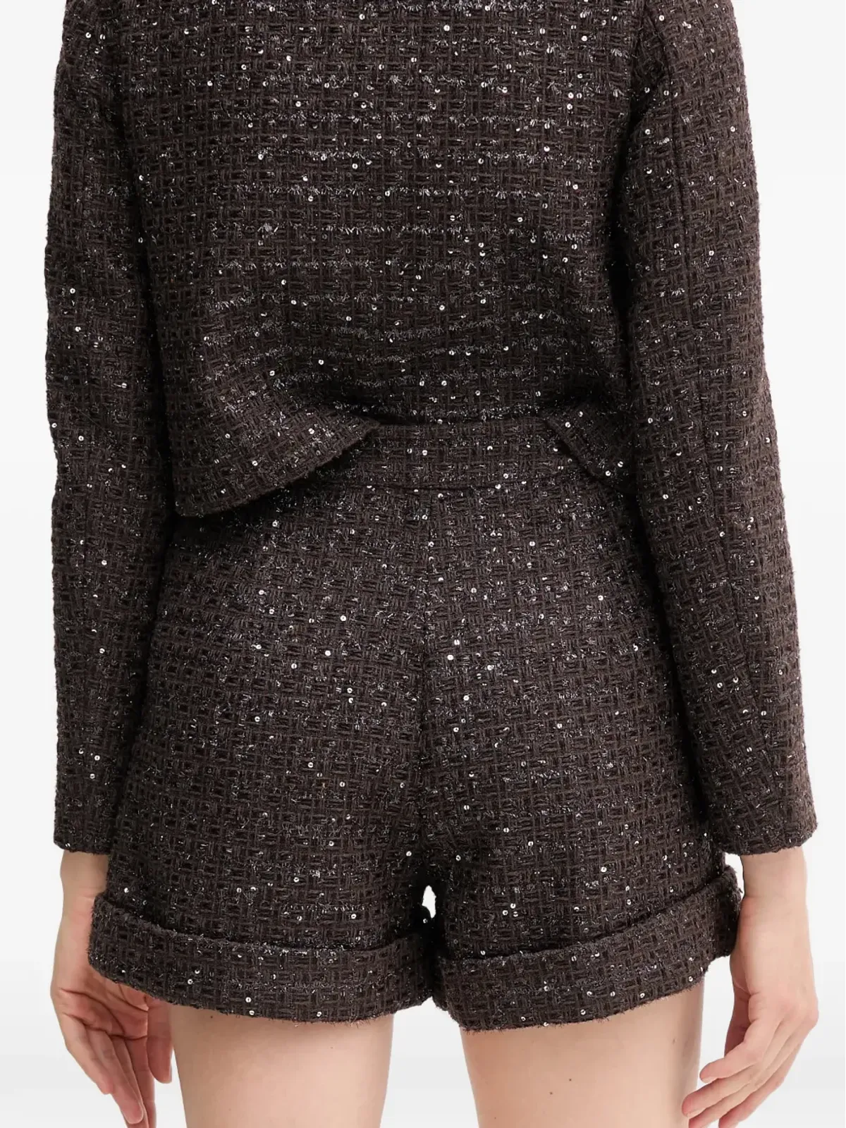 Gaudi sequins-embellished button-fastening shorts - Brown - 画像3