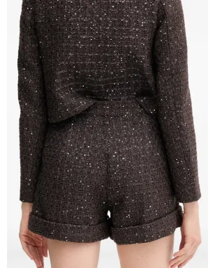 Gaudi sequins-embellished button-fastening shorts - Brown - サムネイル3