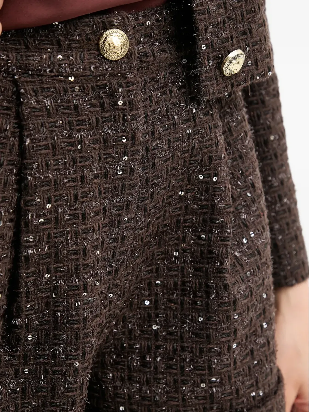 Gaudi sequins-embellished button-fastening shorts - Brown - 画像4