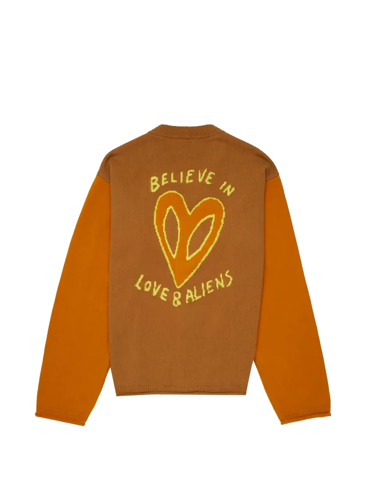 The Elder Statesman Love And Aliens ジャカード カシミヤ カーディガン ブラウン - 画像2