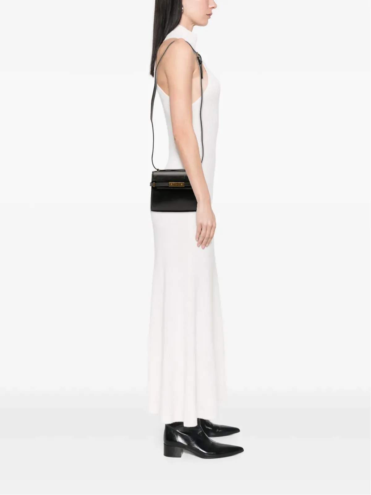 Saint Laurent Pre-Owned 2023 Mini Box Calfskin Manhattan shoulder bag - Black - 画像2