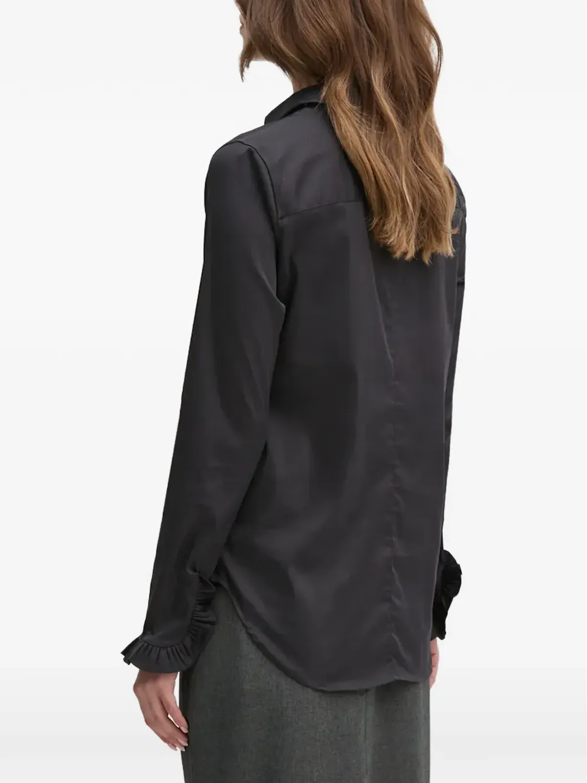 Mos Mosh MMMattie ruffled-cuff shirt - Black - 画像3
