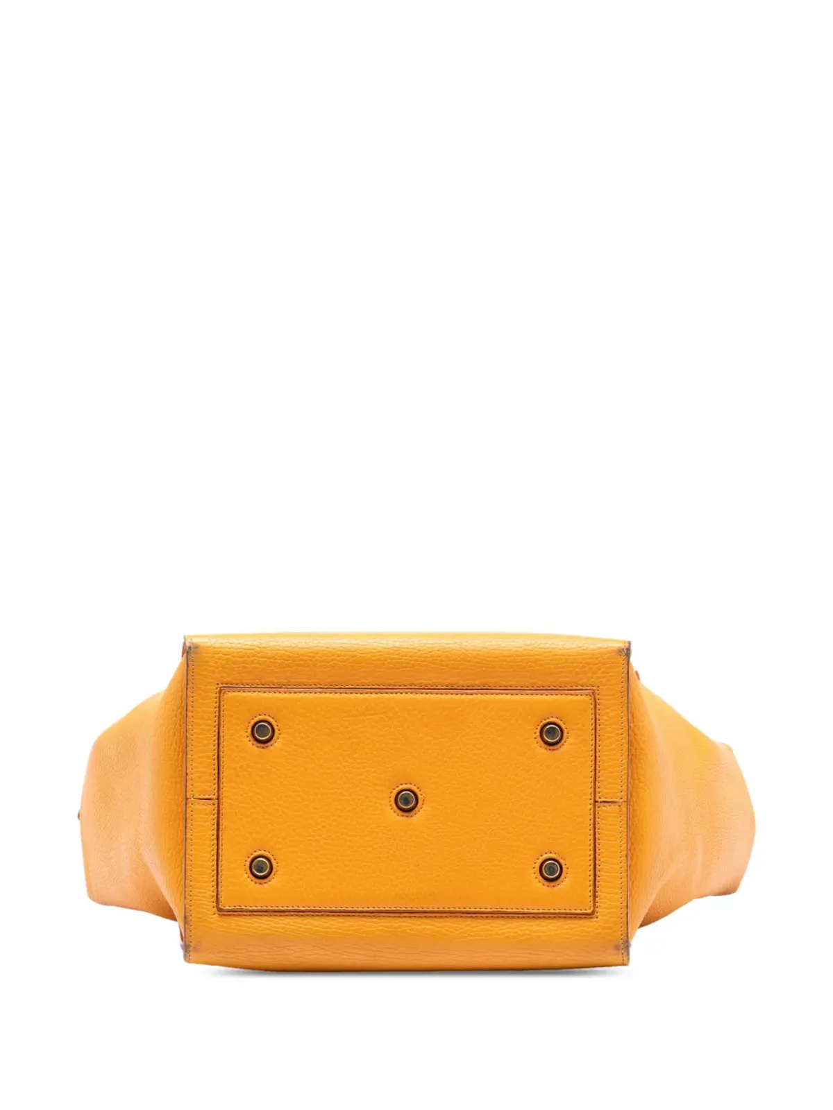 Celine Pre-Owned 2013 Small Grained Calfskin Tie Knot handbag - Yellow - 画像4