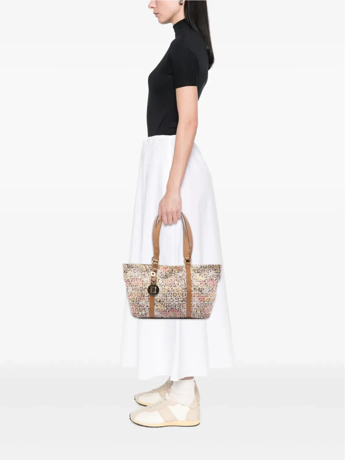 Fendi Pre-Owned ズッキーノ キャンバス フローラル スーパースター トートバッグ - ピンク - 画像2