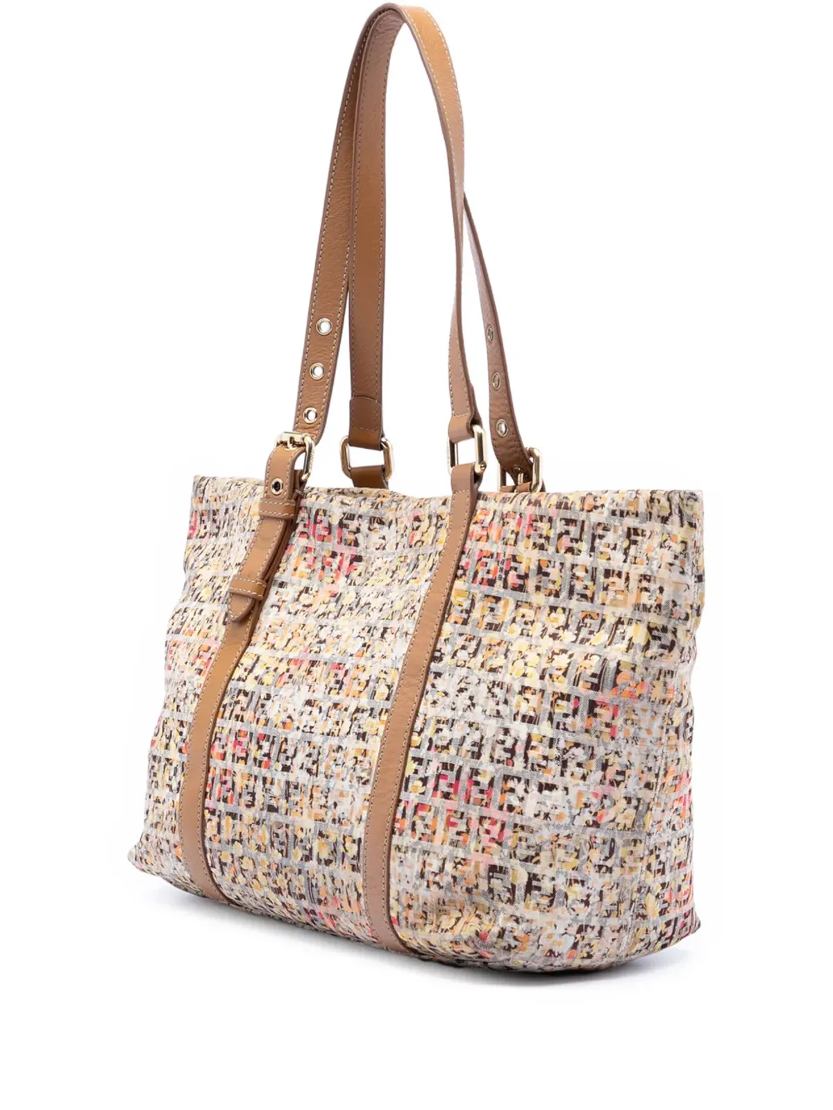 Fendi Pre-Owned ズッキーノ キャンバス フローラル スーパースター トートバッグ - ピンク - 画像3