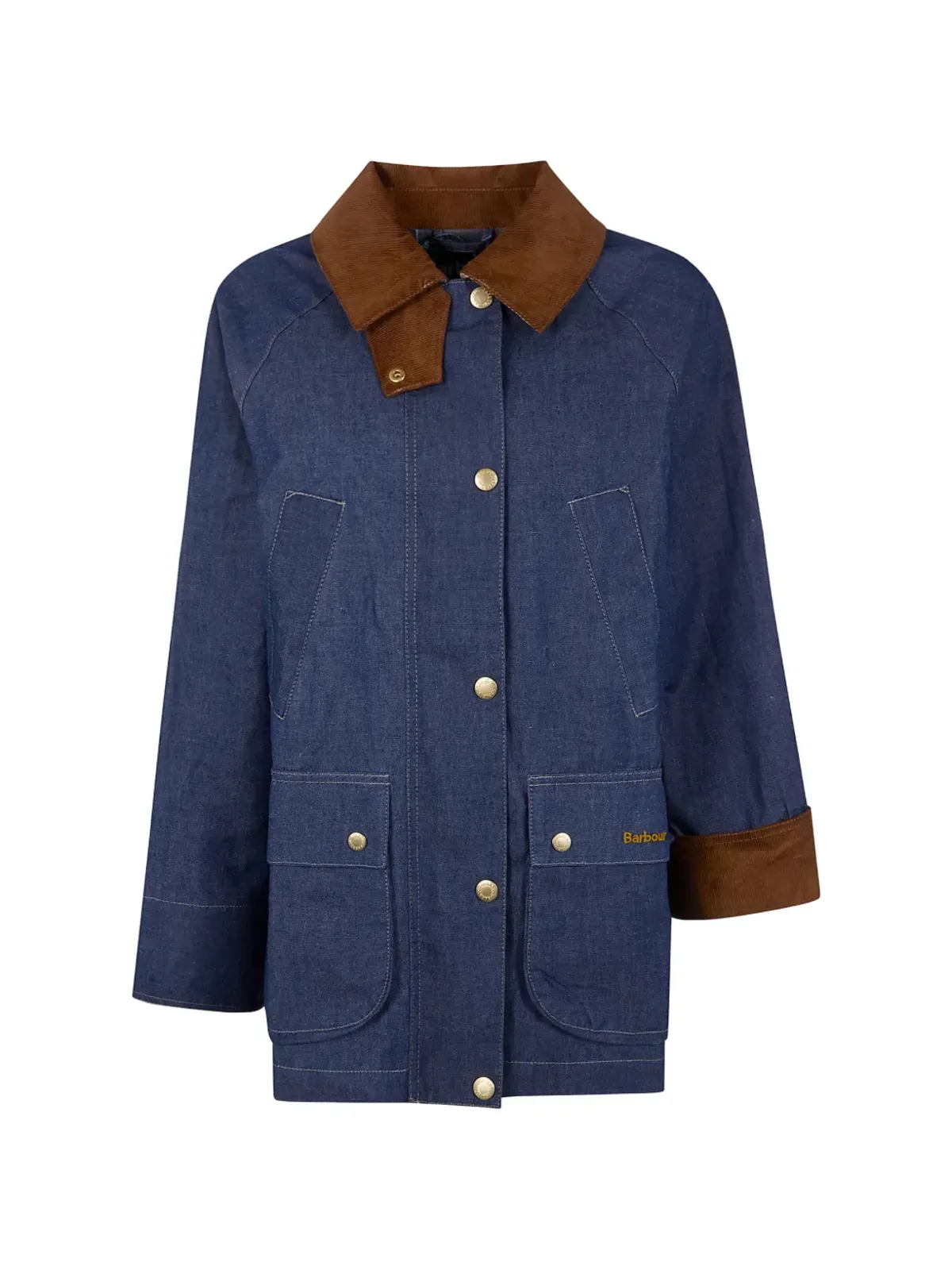 Barbour アスカー コーデュロイ襟付き デニムコート - 画像1