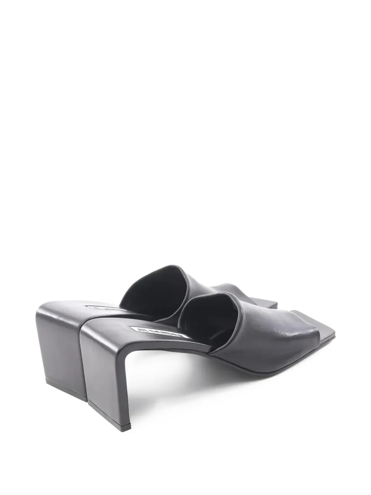 Jil Sander Pre-Owned 2020s スカルプドヒール レザーサンダル ブラック - 画像2
