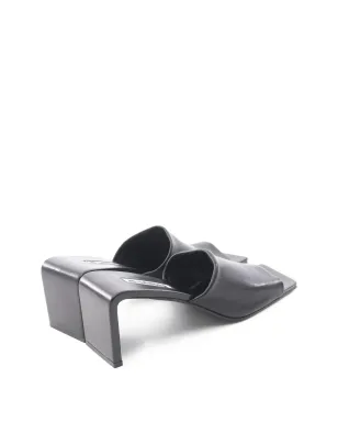 Jil Sander Pre-Owned 2020s スカルプドヒール レザーサンダル ブラック - サムネイル2