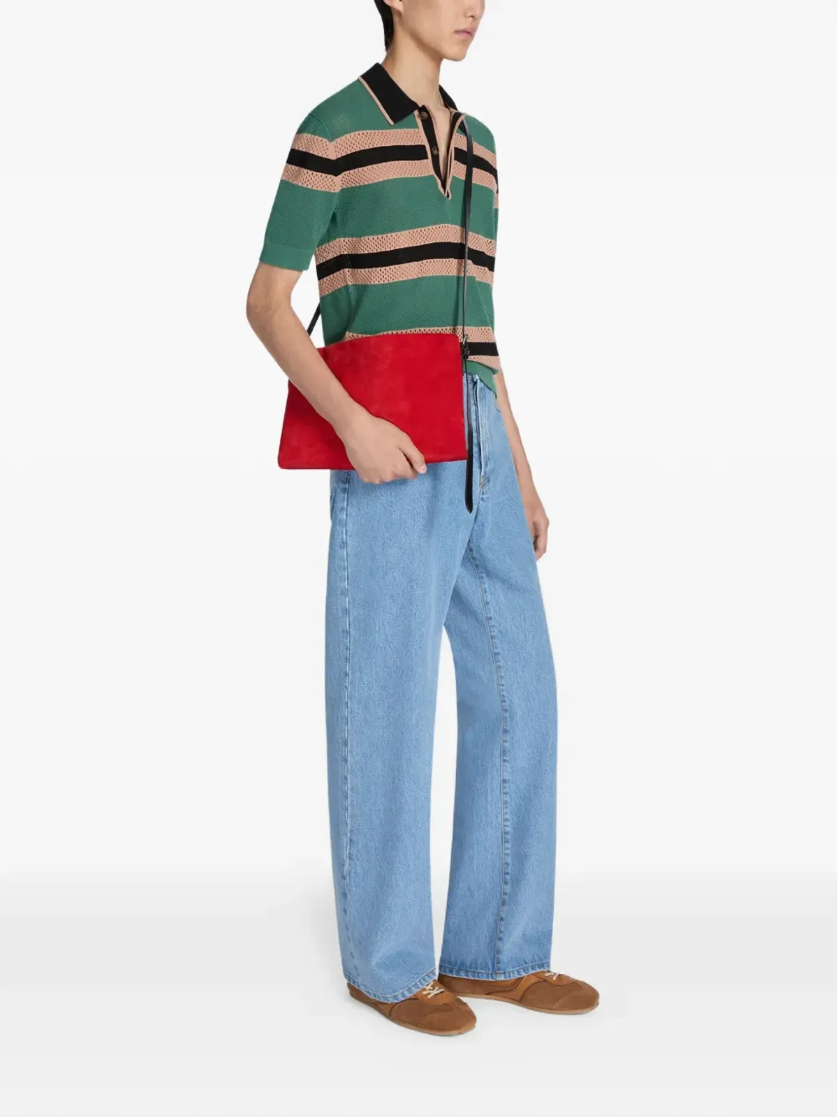DRIES VAN NOTEN スエード クロスボディバッグ - レッド - 画像2